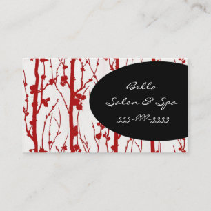 cherry blossom red business card