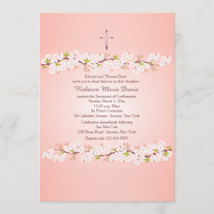 Cherry Blossom Religious Invitation