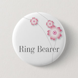 Cherry Blossom Ring Bearer Button