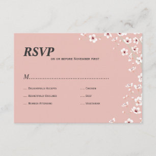 Cherry Blossom rsvp Card