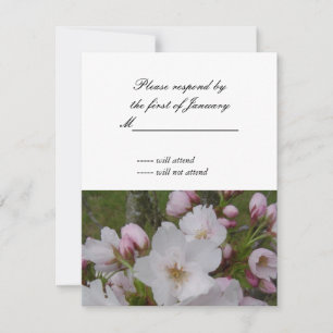Cherry Blossom RSVP Reply Card
