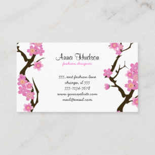 Cherry Blossom, Sakura, Floristry, Flower Shop Business Card