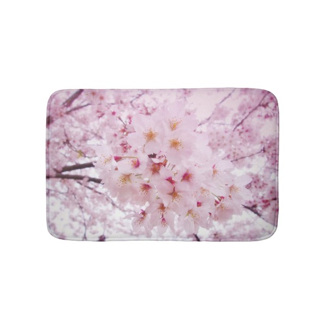 Cherry blossom Sakura flowers Bath Mat (Front)