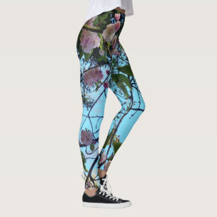 Cherry Blossom Sakura Flowers Floral Leggings