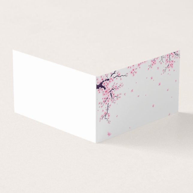 Cherry Blossom Sakura Japanese Art Tote  Business Card (Outside)
