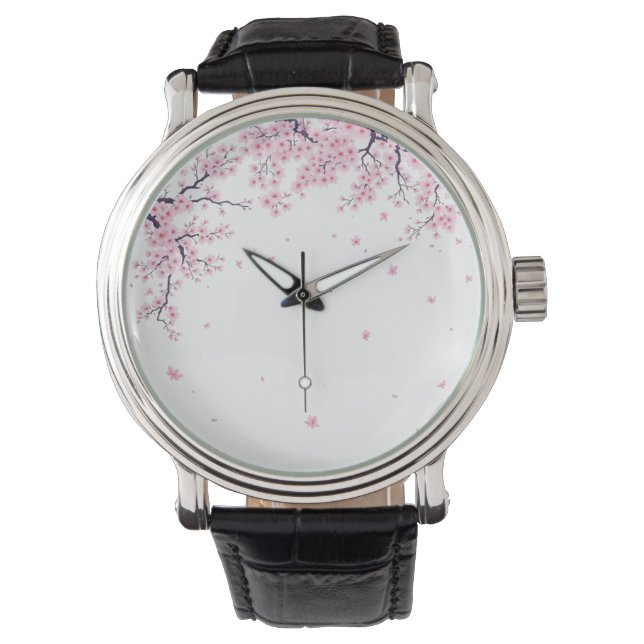 Cherry Blossom Sakura Japanese Art Tote  Watch (Front)