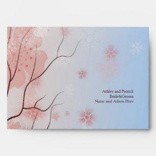 Cherry Blossom Sakura & Love Swallows Envelope