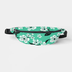 CHERRY BLOSSOM - SAKURA PATTERN IN MINT BUM BAGS