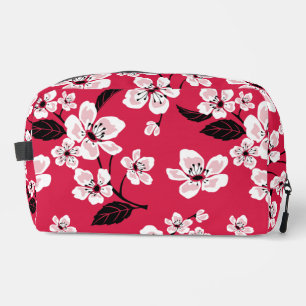 CHERRY BLOSSOM - SAKURA PATTERN IN RED DOPP KIT