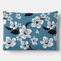 CHERRY BLOSSOM - SAKURA PATTERN IN SMOKY BLUE