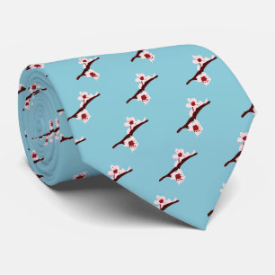 Cherry Blossom, Sakura, Pink Floral Pattern Tie