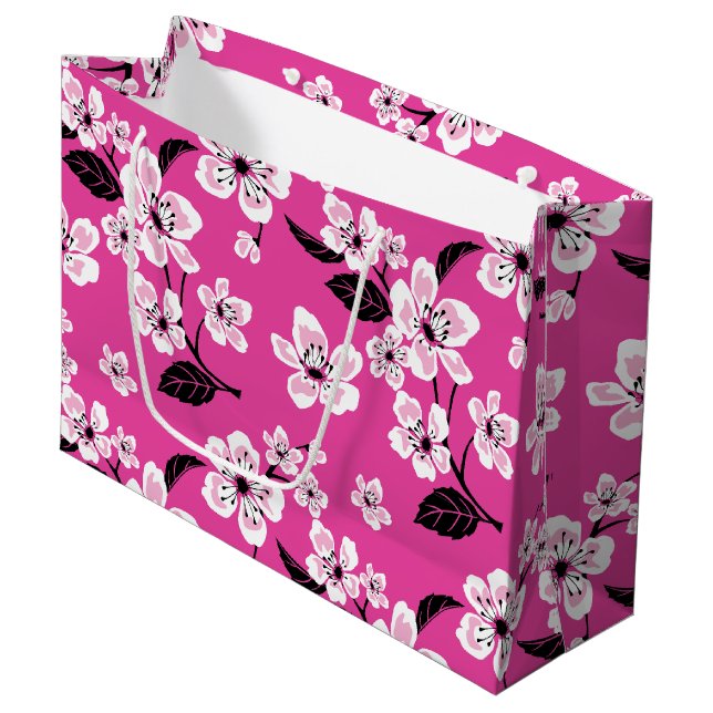 CHERRY BLOSSOM - SAKURA (PINK) Gift Bag (Front Angled)