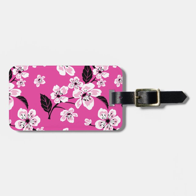 CHERRY BLOSSOM - SAKURA (PINK) LUGGAGE TAG (Front Horizontal)
