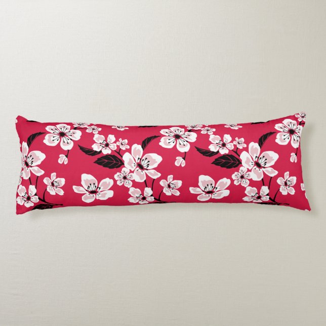 CHERRY BLOSSOM - SAKURA (RED) BODY CUSHION (Back)