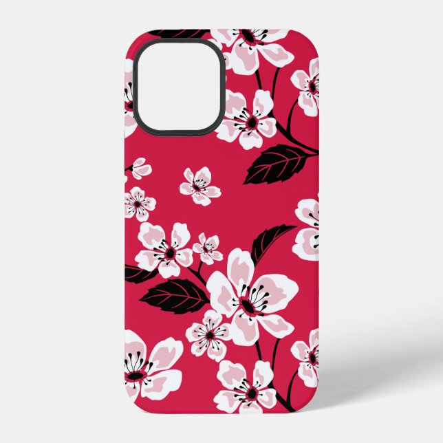 CHERRY BLOSSOM - SAKURA (RED) iPhone CASE (Back)