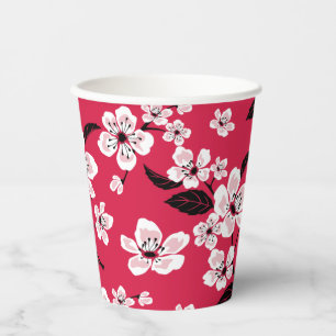CHERRY BLOSSOM - SAKURA (RED) PAPER CUPS