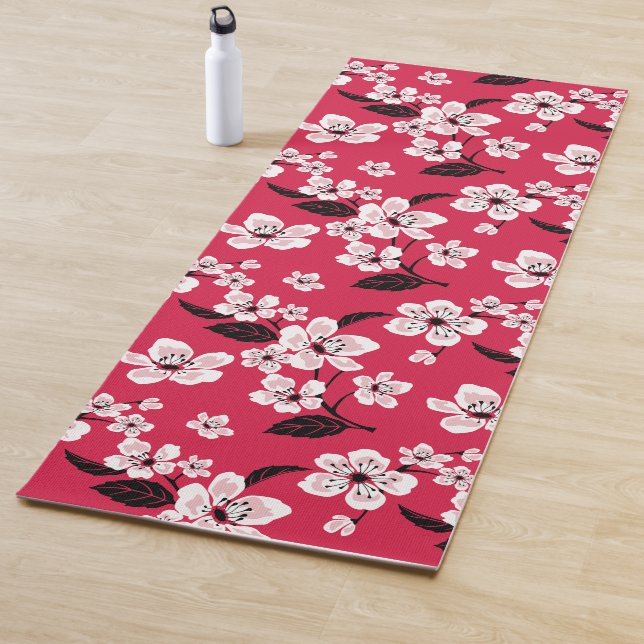 CHERRY BLOSSOM - SAKURA (RED) YOGA MAT (In Situ)