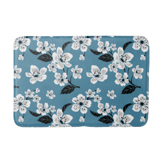 CHERRY BLOSSOM - SAKURA (SMOKY BLUE) BATH MAT