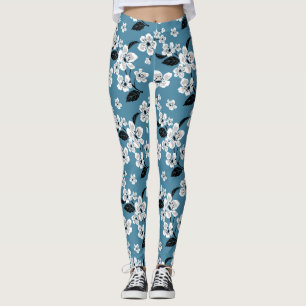 CHERRY BLOSSOM - SAKURA (SMOKY BLUE) LEGGINGS
