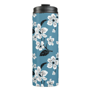 CHERRY BLOSSOM - SAKURA (SMOKY BLUE) THERMAL TUMBLER