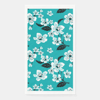 CHERRY BLOSSOM - SAKURA (TEAL) NAPKIN