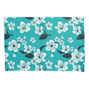 CHERRY BLOSSOM - SAKURA (TEAL) PILLOWCASE