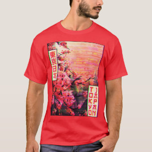 Cherry Blossom Sakura Tree Tokyo Japan Vaporwave A T-Shirt