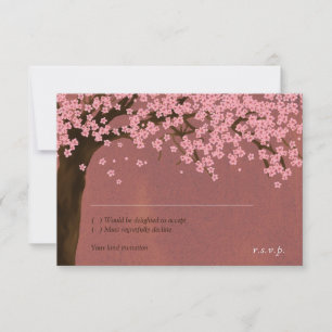 Cherry Blossom / Sakura Watercolor (Dusk) RSVP Invitation
