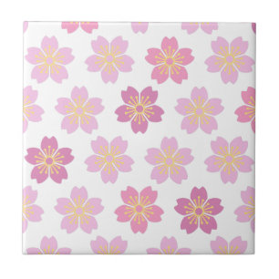 Cherry Blossom "SAKURA" White Tile