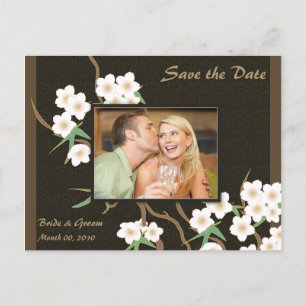Cherry Blossom Save the Date Photo Postcards