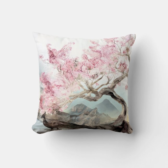 Cherry Blossom Serenade Cushion (Front)