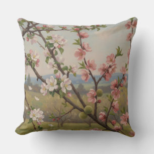 Cherry Blossom Serenity - Botanical Pillow Art