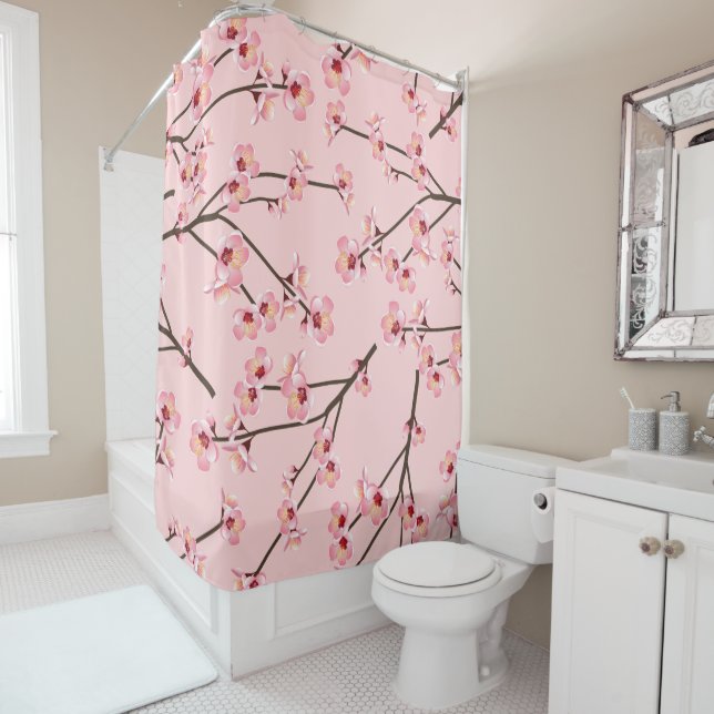 Cherry Blossom Shower Curtain (In Situ)