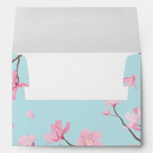 Cherry Blossom - Sky Blue Envelope