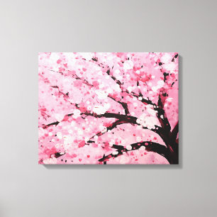 Cherry Blossom Splendour Japanese Art Canvas Print
