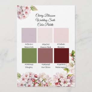 Cherry Blossom Spring Color Palette Invitation