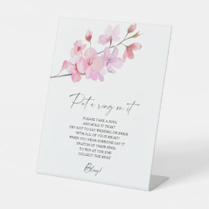 Cherry Blossom - spring put a ring on it game Pedestal Sign