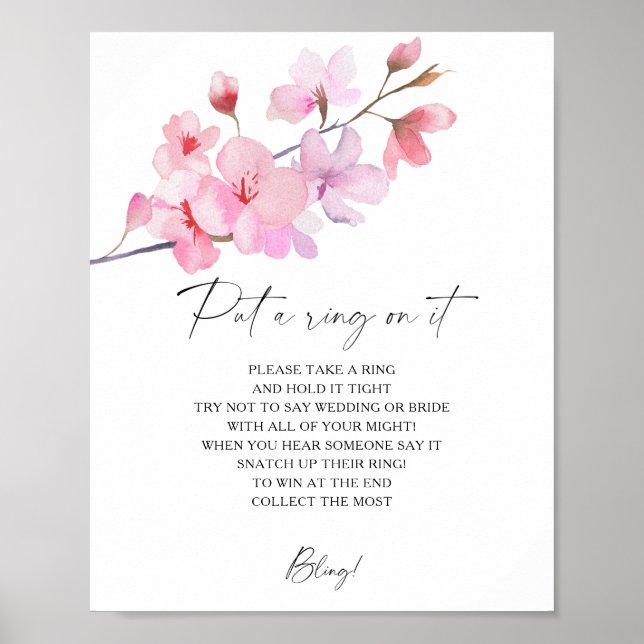 Cherry Blossom - spring put a ring on it game Poster (Front)