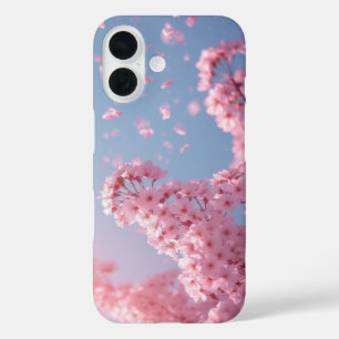 Cherry Blossom Spring – Soft Pink Floral Art iPhone 16 Case