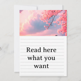 Cherry Blossom Spring Wedding Invitation - Japanes