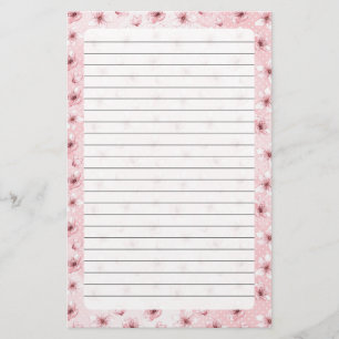 Cherry Blossom, Stationery Size: 5.5" x 8.5"