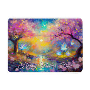 Cherry Blossom Sunrise Mother's Day Stream Magnet