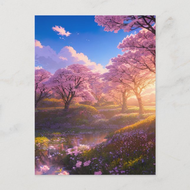 Cherry Blossom Swamp Postcard (Front)