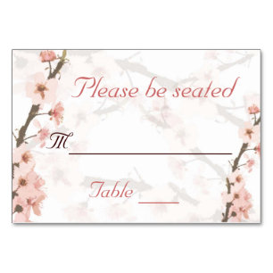 Cherry Blossom Table Card