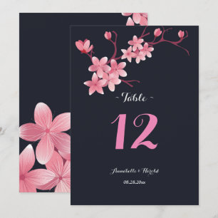 Cherry Blossom   table wedding Invitation