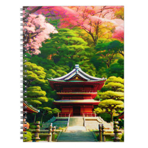Cherry Blossom Temple  Notebook