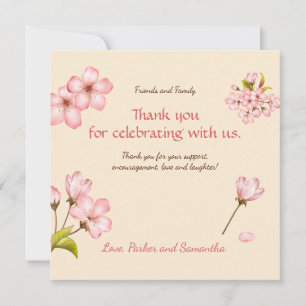 Cherry Blossom Thank You Card