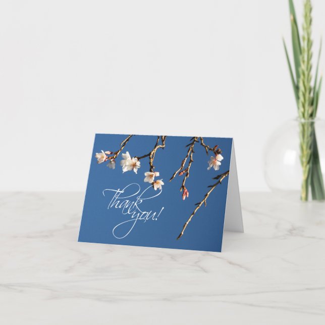 Cherry Blossom Thank You Note Card (Front)