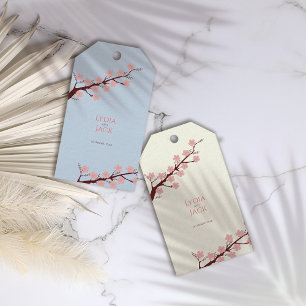 Cherry Blossom Themed Wedding Gift Tags