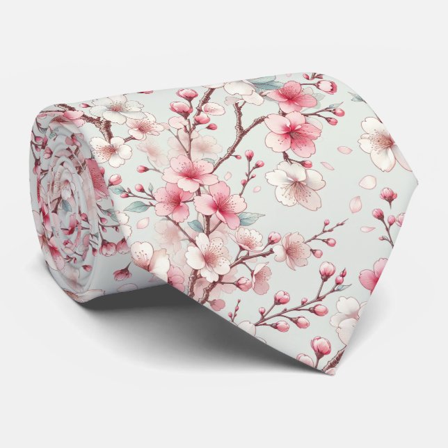 Cherry Blossom Tie (Rolled)